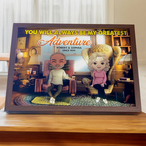 You Will Always Be My Greatest Adventure, Couple Gift, Personalized Light Picture Frame, Cozy Couple Light Frame, Christmas Gift 04HTTI150823HH - Poster & Canvas - GoDuckee