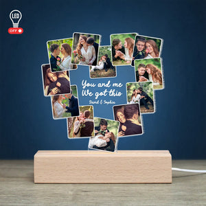 You and Me, We Got This, Custom Photo Couple 3D Led Light, Valentine Gift, Couple Gift - Led Night Light - GoDuckee