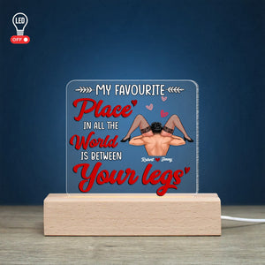 Couple, Between Your Legs, Personalized Led Light, Gift For Couple - Led Night Light - GoDuckee