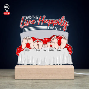 And They Live Happily Ever After-Personalized 3D Led Light- Family Gift - Led Night Light - GoDuckee
