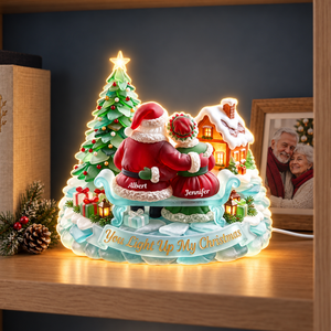 You Light Up My Christmas Acrylic Light Box - Personalized Gifts For Couple 08pgqn201026 - Light Box - GoDuckee