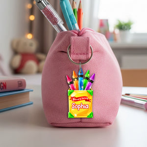 Crayon Box Personalized Gifts For Kids Keychain 04pgtn300625 - Keychains - GoDuckee