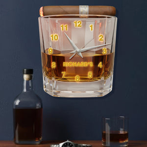 Drink Glass Acrylic Hanging Wall Clock - Personalized Gifts For Drinking Lovers 02hyqn251225 - Hanging Wall Clock - GoDuckee