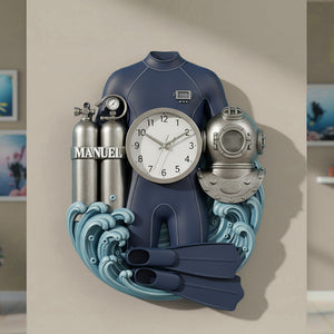 Scuba Diving Equipment Hanging Wall Clock - Personalized Gifts For Scuba Diving Lovers 04kimg241225 - Hanging Wall Clock - GoDuckee