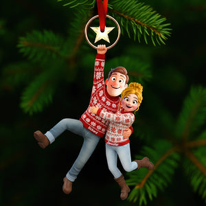 Fun Hanging Couple Ornament - Personalized Gifts For Couple 02qhqn031025 - Ornament - GoDuckee