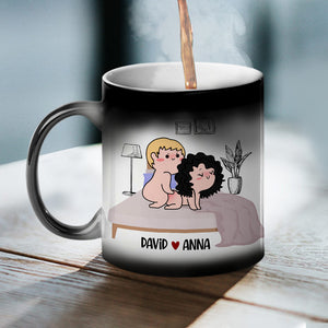 I Challenge You To A Who's Better - Personalized Couple Mug - Gift For Funny Couple - Magic Mug - GoDuckee