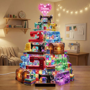 Sparkle Sewing Machine Light Box, Personalized Gifts For Sewing Lovers 03qhdt281125 - Light Box - GoDuckee