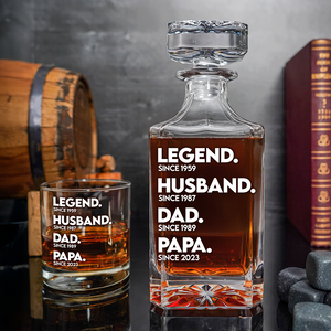 Dad Whiskey Decanter Set - Personalized Gifts For Dad 01ACPU220525 - Whiskey Bottle - GoDuckee