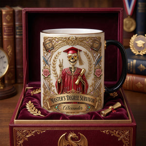 Lovely Skeleton Celebrate Graduation Magic Mug - Personalized Gifts For Graduates 02tydh250426 - Coffee Mug - GoDuckee