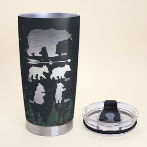 Being A Dad Is An Honor Being Papa Is Priceless Personalized Bear Tumbler Gift For Dad - Tumbler Cup - GoDuckee