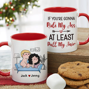 At Least Pull My Hair-Gift For Couple-Personalized Coffee Mug-Funny Couple Mug - Coffee Mug - GoDuckee