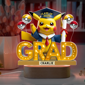 Graduation Led light With Oval Base - Personalized Gifts For Graduates 01napu060525 - Led Night Light - GoDuckee