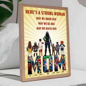 Personalized Gifts For Mom Light Frame Here's A Strong Woman 02OHMH220124PA - Canvas Print - GoDuckee