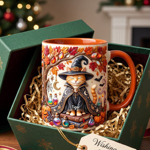 Witch Cat Coffee Mug - Personalized Gifts For Cat Lovers 02patn120826 - Coffee Mug - GoDuckee