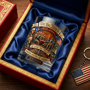 250th Anniversary 11oz Round Glass - Personalized Patriotic Gifts 02tyqn270226 - Glass - GoDuckee