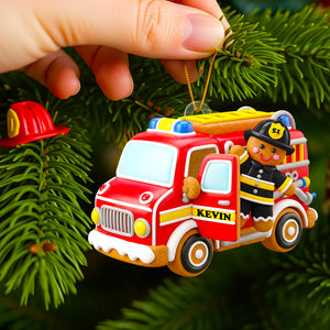 Firefighter Gingerbread Ornament Personalzied Gifts For Firefighters 04PGDT160825 - Ornament - GoDuckee