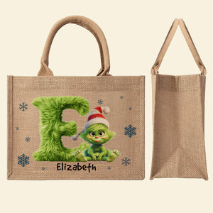 Custom Alphabet Letters Gifts For Fans Jute Tote Bag 01kaqn161124 - Jute Tote Bag - GoDuckee