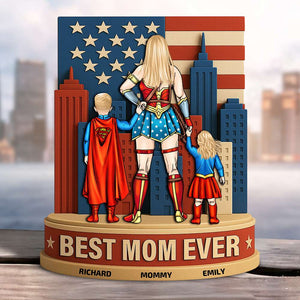 Personalized Gifts For Mom Acrylic Plaque Power Mom 05NADT150425PA - Shaped Plaques - GoDuckee