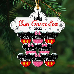 Gift For Family, Personalized Acrylic Ornament, Mouse Kids Ornament, Christmas Gift 01ACDT251023 - Ornament - GoDuckee