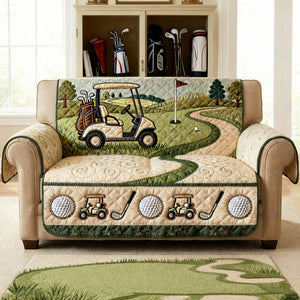 Golf Course Quilted Sofa Cover - Personalized Gifts For Golfers 06NALU300126 - Sofa Cover - GoDuckee
