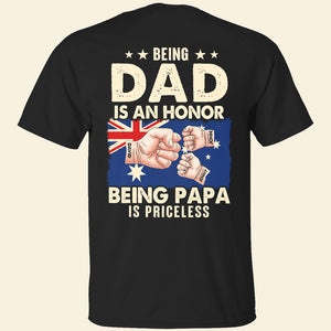 Being Dad Is An Honor Personalized Shirt Gift For Dad - Shirts - GoDuckee