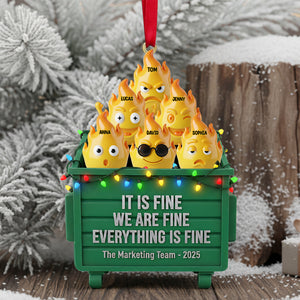 Personalized Funny Gifts For Coworkers Christmas Dumpster Fire Ornament 06natn101125 - Ornament - GoDuckee