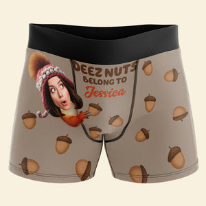Custom Photo Gifts For Him Boxer Briefs, Deez Nuts Belong To 06TGQN201224 - Boxer Briefs - GoDuckee