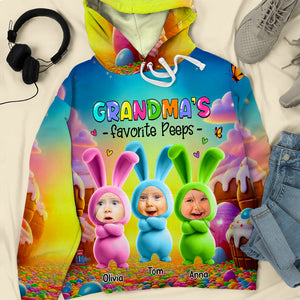 Custom Photo Gifts For Grandma Shirt Bunny Grandkids 01TGDT100325 - AOP Products - GoDuckee