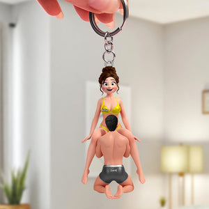 Playful Couple Acrylic Keychain - Personalized Gift For Couples 03OHTN200126 - Keychains - GoDuckee