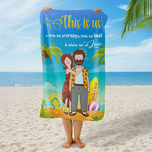 Personalized Gifts For Couple Beach Towel This Is Us 02XQDT240125HG - Beach Towel - GoDuckee
