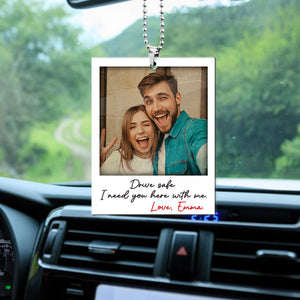 Custom Photo Gifts For Couple, Cute Moment Car Ornament 01pgpu180724 - Ornament - GoDuckee