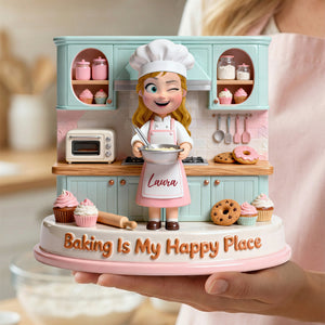 Baking Girl Acrylic Plaque - Personalized Gifts For Baking Lovers 01pgqn090226 - Shaped Plaques - GoDuckee