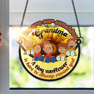 Personalized Gifts For Grandma Window Hanging Suncatcher, Adorable Sunshine Grandkids 05KALU100325PA - Ornament - GoDuckee