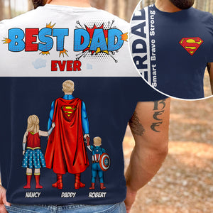 Personalized Gifts For Dad Shirt Super Dad Brave Strong Smart 06todt090425pa - AOP Products - GoDuckee