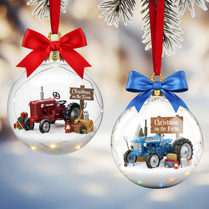 Farm Tractors Acrylic Ornament, Personalized Gifts For Christmas 02hyta271025 - Ornament - GoDuckee