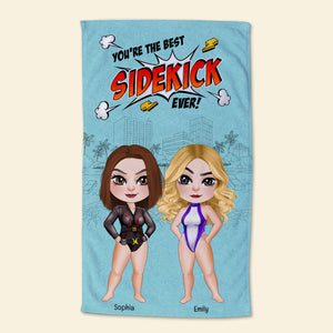 You're The Best Sidekick Ever-Personalized Beach Towel- Gift For Friends- Friends Beach Towel-01ohqn190723pa - Beach Towel - GoDuckee