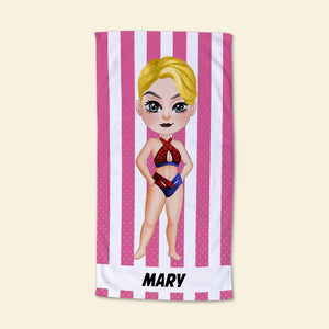 Personalized Friend Beach Towel Gift For Girl 04NATN170723PA - Beach Towel - GoDuckee