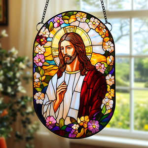 Personalized Gifts For Jesus Lover Suncatcher Ornament 06hupu070325 - Ornament - GoDuckee