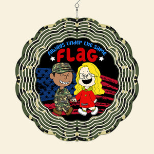 Personalized Gifts For Veteran Couple Wind Spinner 05toqn170125hg - Ornament - GoDuckee