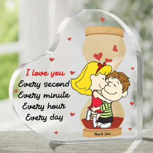 Personalized Gifts For Couple Heart Plaque Hourglass Couple 04TOMH311224HHHG - Shaped Plaques - GoDuckee