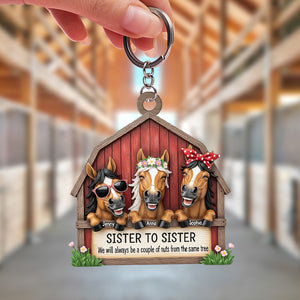 Funny Horse Gang Keychain - Personalized Gifts For Sisters 03qhtn300525 - Keychains - GoDuckee