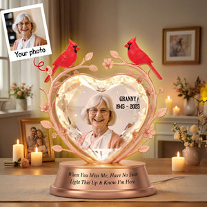 Custom Photo Memorial Acrylic Light Box 01namg271125 - Personalized Memorial Gifts - Light Box - GoDuckee