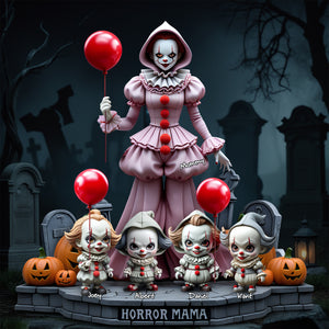 Personalized Gift For Mom Acrylic Plaque- Horror Mama & Her Little Ones 03QHLU120425 - Shaped Plaques - GoDuckee