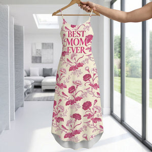 Flower Toile de Jouy Suspender Maxi Dress - Personalized Gifts For Mom 05PGQN200326 - Dress - GoDuckee