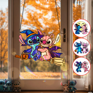 Halloween Couple Suncatcher - Personalized Gifts For Couple 01pgmg050825 - Ornament - GoDuckee
