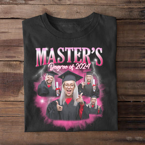 Master's Degree Of 2024, Custom Photo Bootleg Shirt, Gift For Graduates - Shirts - GoDuckee