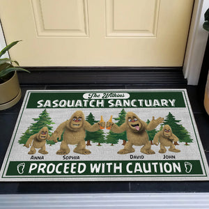 Sasquatch Sanctuary, Gift For Family, Personalized Dootmat, Bigfoot Family Doormat, 05QHTN301123 - Doormat - GoDuckee