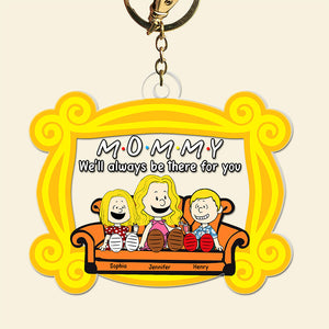 Sitting Mom Keychain Personalized Gifts For Mom 02KAQN190325PA - Keychains - GoDuckee