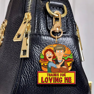 Personalized Gifts For Couple Keychain Thanks For Loving Me 06XQQN060225HG - Keychains - GoDuckee