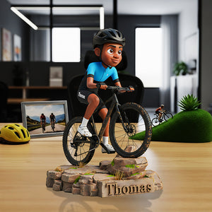 Teenager Riding Bicycle Plaque - Custom Photo Gifts For Bicycle Lovers 02pata290825 - Shaped Plaques - GoDuckee